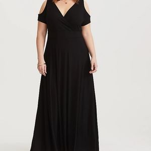 Cold shoulder maxi dress